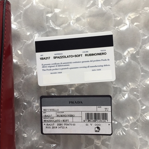 SOLD NEW Prada Small Red Panier Bucket Bag SOLD Patent Leather SOLD - Picture 5 of 9